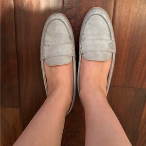 Life Stride Gray Flats Comfortable Slip-On Loafers